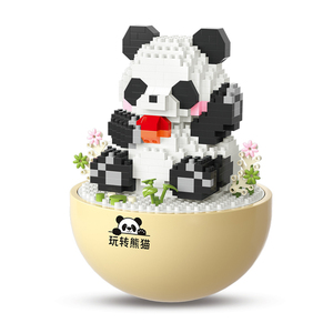 YUGAO Nouveautés Cadeau de Noël Modèle 3D 574 Pièces Micro Blocs de Construction Animal Tumbler Panda Coquin en Plastique ABS Éducatif - Product Image 4