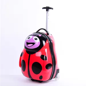 Wholesale ladybug luggage cartoon luggage set trolley luggage for kid