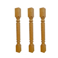 Balustres en bois pour escalier intérieur de conception spéciale et coude de main courante Béton décoratif acrylique pour la décoration de villa et de maison