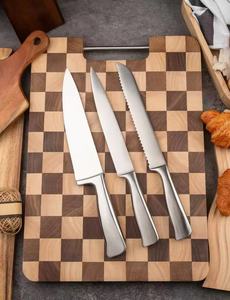 Household Kitchen Food Cutting 8-Piece High Hardness Stainless Steel Kitchen <b>Knife</b> <b>Set</b> with Wood <b>Knife</b> Block - Product Image 6