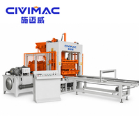 Machine automatique de fabrication de blocs de ciment, briques creuses, pavés, briques emboîtables, vibration hydraulique, ligne de production PLC QT4-15