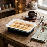 Boîte d'emballage personnalisée pour pâtisseries, biscuits, gâteaux, pain et gâteaux feuilletés, en plastique avec couvercle transparent