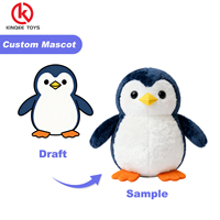 Kinqee Peluche Manette Pingouin avec Sac – Jouet en Peluche Pingouin – Doudou Animal Rembourré