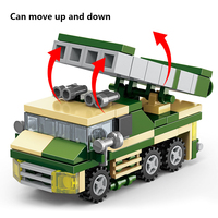 JKC7612 Missile antiaérien véhicule arme équipement modèle enfants éducatif bloc de construction briques bricolage bloc jouet