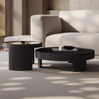 Ensemble de tables basses de salon en marbre rond créatif, ensemble de tables basses de salon luxueuses pour usage domestique, vente chaude