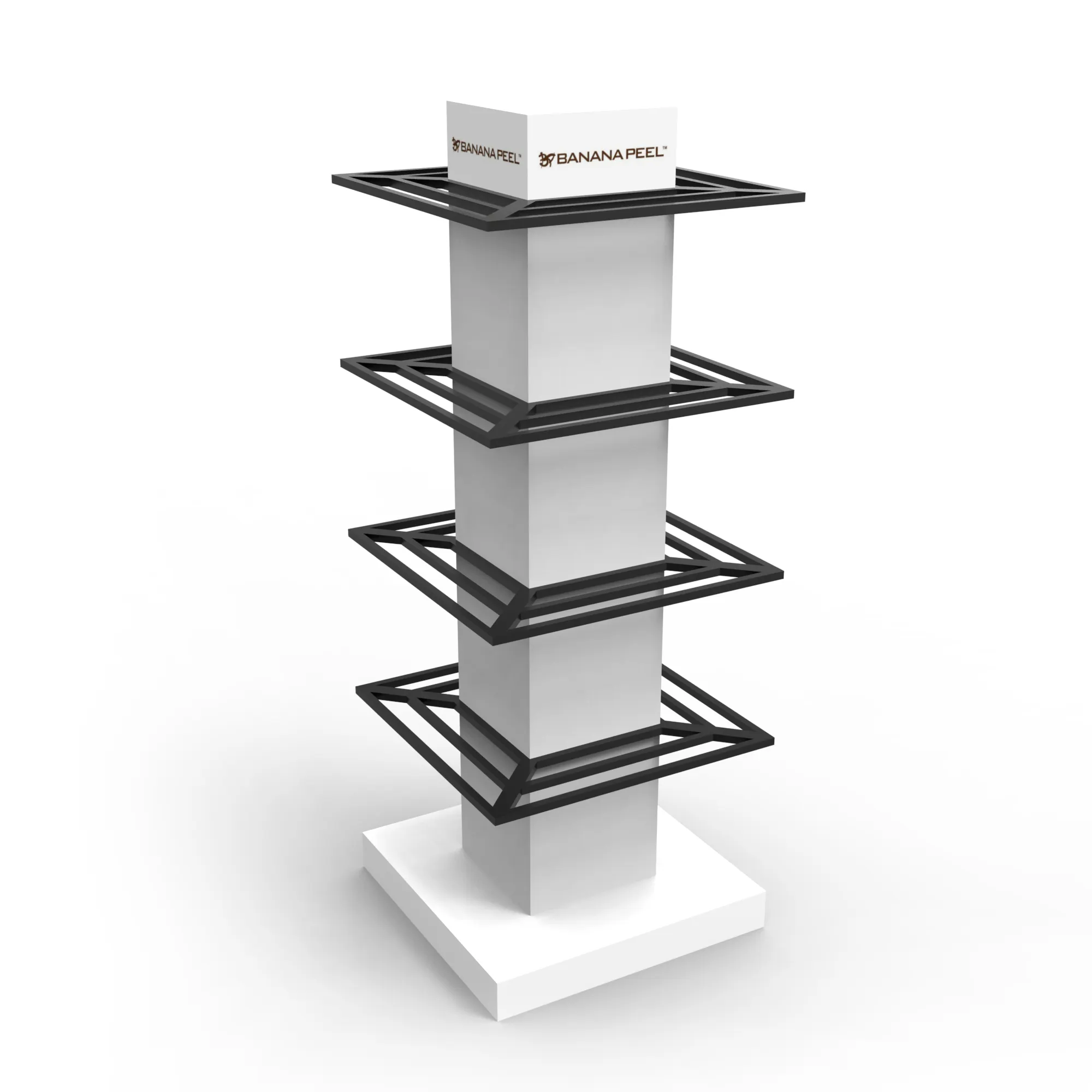 Customized Wooden Rotating Sandals Sports Slipper Shelf for Retail Shop Sneaker Display Shoe Display for Store Display