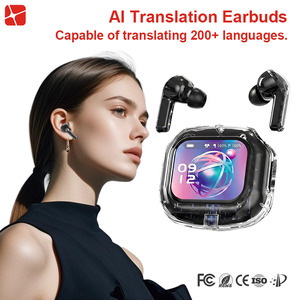 Audífonos TWS con Estuche Inteligente, Traducción por IA, Cancelación de Ruido Activa, 6 Modos de Ecualización, Control Remoto de Cámara y Video para Redes Sociales - Product Image 1