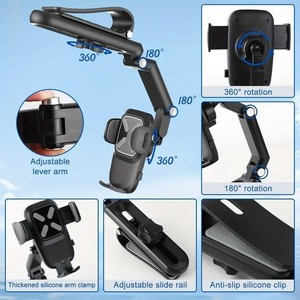 Soporte Universal para Teléfono Móvil con Visera Solar para Coche, Soporte de Navegación de Visión Directa, Soporte Multifunción Ajustable para Teléfono en Vehículo - Product Image 2