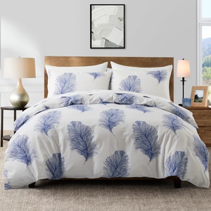 Juego de 3 Fundas de Edredón Lavables de Microfibra, Color Sólido, para Uso Doméstico, Ropa de Cama al por Mayor - Product Image 1