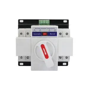 Din rail Change Over Switch 40A 63A 100A Solar Power Dual Power Automatic Transfer Switch ATS 2p 3p ats