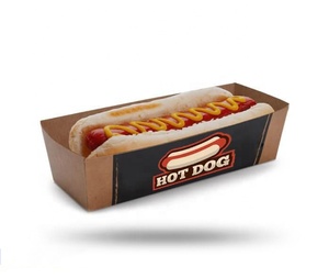 Dog Box Support Customized Services Multicolor Portable Tray Takeaway Food Container Hot Dog Box