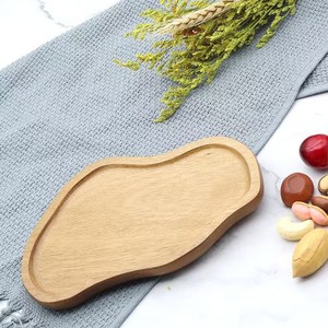 Acacia Wood <b>Tray</b> Japanese Style For Serving <b>Tea</b> Coffee Fruits Home Kitchen Use Solid Color Shallow Dish - Product Image 2