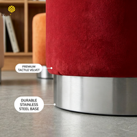 Fournisseur en gros de meubles publics modernes, pouf rond en tissu durable et coloré, banc de salon pour bibliothèque