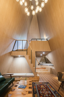Maison de camping faite à la main Aménagement d'un loft double Assemblage facile Petite maison préfabriquée en bois Maison en rondins avec chambre à coucher