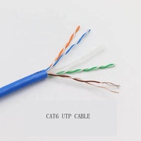 En vrac 305m/1000ft Cat6 UTP 24 AWG Câble 4 paires Ethernet Solide Cuivre Nu 23AWG Plénum 0.57mm UTP Cat 6e Communication Câbles Box