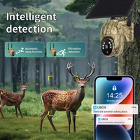 Caméra solaire Ubox Camo 4G avec carte SIM, PTZ sans fil, 3MP, alarme PIR, vision nocturne 20m, suivi humain, enregistrement audio-vidéo, étanche