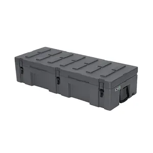 Hard Plastic Rotomolded Tool Box 122L Rugged Case LLDPE Cargo Case 4WD Storage Box Roof Rack Low Profile Quick Mount Bracket