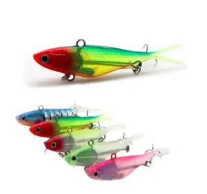 Saltwater sea fishing tackle tools bulk wholesale bass trout fish lures artificial silicone soft bait plastic fishing lures