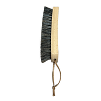 Brosse de nettoyage en crin de cheval mélangé DOM XY2025MM avec manche en hêtre FSC, outil de nettoyage automobile