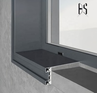 Finition de fenêtre en alliage d'aluminium sur mesure, installation facile, accessoires complets, revêtement en poudre, imperméable et résistant au soleil