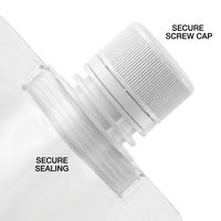 Pochette souple personnalisée réutilisable et étanche en plastique de 1 litre pour détergent liquide, avec bec verseur, pour usage domestique