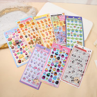 Autocollants en relief 3D de style japonais, mignons et de dessin animé, pour albums photo, coques de téléphone, décoration artisanale, disponibles en 8 styles
