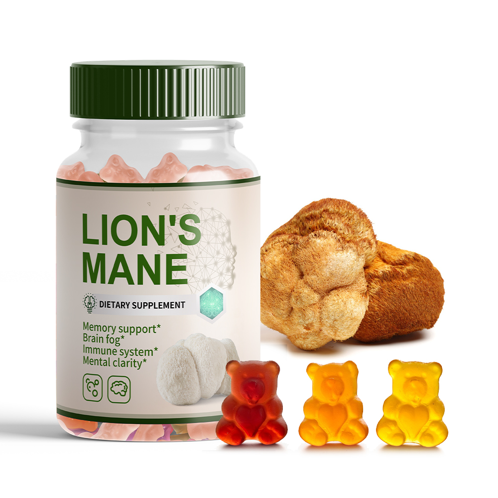 Wholesale Defense Brain Booster Supplements Lions Mane Reishi Shitake Gummy Candies Vitamins For Teenagers And Adults