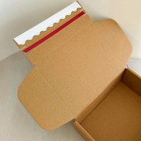 Rosa Wellpappe-Karton mit Reißverschluss-Aufreißstreifen; Wellpappe-Versand- und Versandverpackungsbox mit Aufreißstreifen