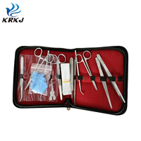 KD970 kit d'outils de pratique de suture d'entraînement en acier inoxydable d'opération de base pour les étudiants vétérinaires
