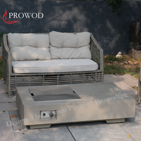 Table de chauffage au propane rectangulaire en béton durable, best-seller pour le jardin