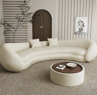 Ensemble de canapés de luxe personnalisés en bambou écologique pour salon moderne avec design de tête de lit
