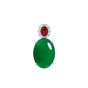 FYXL1221 Natural Green Cubic Zirconia Geometric Gold Plated Alloy <b>Box</b> Chain Unique <b>Large</b> Single-Sided Pendant <b>Gift</b> - Product Image 1