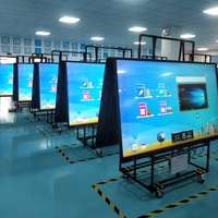 Cintoe 86 İnç Android Etkileşimli Eğitim Tableti Kızılötesi Dokunmatik Ekran 10 Nokta 20 Nokta Etkileşimli Kiosk Akıllı Tahta