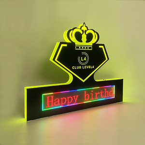 Panneau lumineux LED rectangulaire à sept couleurs pour bar, KTV, fête, message de bienvenue avec design couronne - Product Image 1