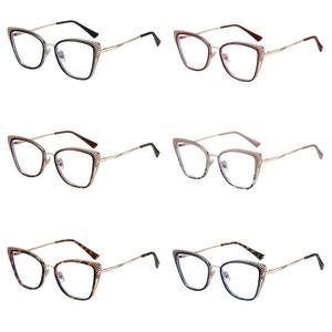 87261 Montura de Gafas Metálicas TR90 con Forma de Mariposa, Montura Completa, Protección Anti Luz Azul, Unisex - Product Image 4