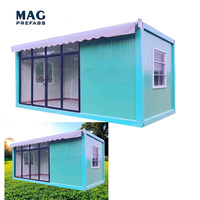 Expédition économique : Maison conteneur de luxe avec auvent, petites maisons modernes préfabriquées, maisons modulaires conteneurs chinoises à vendre