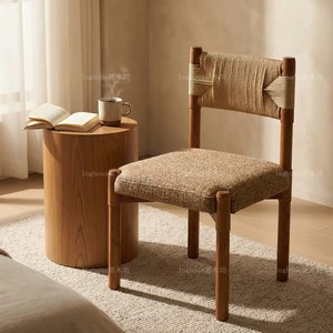 Sedia Accent <span class=keywords><strong>in</strong></span> <span class=keywords><strong>Legno</strong></span> Massello di Alta Qualità Stile Mid-Century, Sedia con Schienale per Piccoli Appartamenti, <span class=keywords><strong>Soggiorno</strong></span>, Sala da Pranzo, Balcone - Product Image 1
