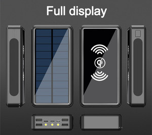 Power Bank Solare 30000mAh Caricatore Wireless Portatile da Esterno con Pannello - Product Image 6