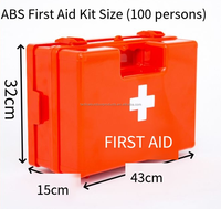 Trousse de premiers secours médicale certifiée pour 100 personnes en ABS, option de personnalisation du logo OEM, équipement de défense personnelle