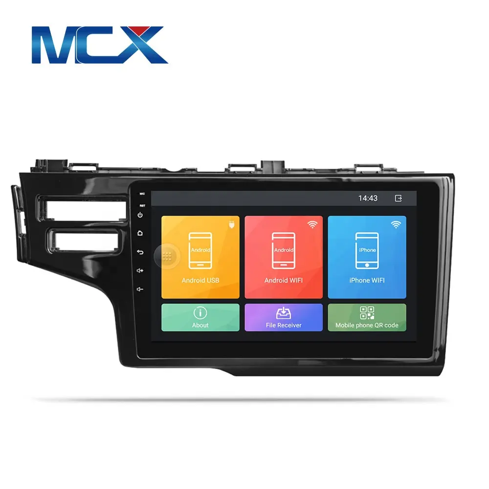 MCX Pemutar DVD Mobil Kombinasi 9 Inci, Model Baru untuk Honda Fit 2014-2018 Sistem Android 10.0 GPS Radio Mobil Video DVD Navigasi S
