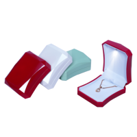 Boîtes à bijoux écologiques personnalisables avec logo d'usine, boîte à bijoux avec logo personnalisé LED pour collier, bague, pendentif, avec lumière LED
