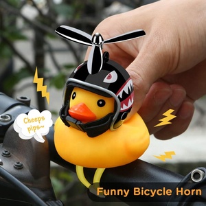 Sonnette de vélo créative en forme de petit <span class=keywords><strong>canard</strong></span> jaune, mignonne, avec hélice, accessoires de vélo avec lumière LED pour vélos, motos, scooters - Product Image 6