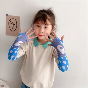 Nuovo cartone animato per bambini manicotti di raffreddamento per ragazze ragazzi estivo protezione UV per bambini Sport polsino di seta di ghiaccio più caldo del braccio