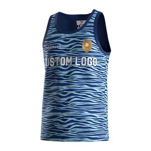 Maillot de rugby vintage sans manches personnalisé par sublimation pour équipe de musculation, gilet de rugby HD - Product Image 1