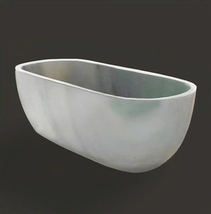 Bañera Independiente de Piedra Sólida Rectangular de Lujo para Baño de Hotel Moderno - Acabado Mate, Duradera, Tamaño Personalizado - Product Image 1