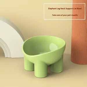 Comedero Elevado e Inclinado para Gatos - Protección para el Cuello, Antideslizante, Tazón de Plástico de Grado Alimenticio para Gatos y Gatitos, Varios Colores - Product Image 5