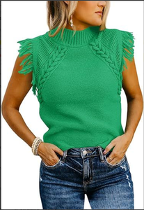 <span class=keywords><strong>Gilet</strong></span> <span class=keywords><strong>sans</strong></span> manches pour <span class=keywords><strong>femme</strong></span>, pull en tricot de style bohème (personnalisable) - Product Image 4