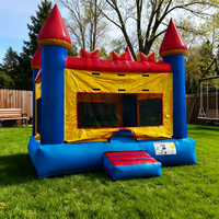 Château gonflable de qualité commerciale pour enfants, durable, PVC 0,55 mm, capacité 500 kg, installation facile, pour fêtes en extérieur et dans le jardin