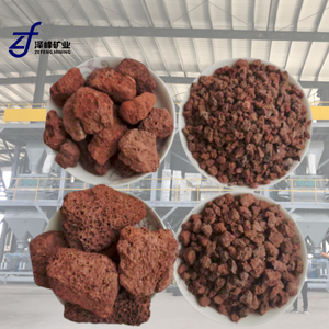 Natuurlijke vulkanische lavasteen kiezelstenen - Zwart/Rood 25kg verpakt, bovendeksel voor cactussen, vetplanten, bonsai, waterfiltratie - Product Image 3