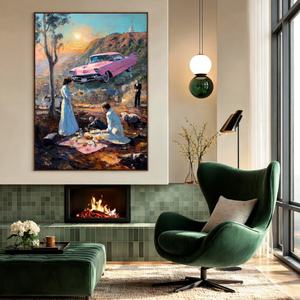 Venta al por Mayor de Arte Mural Realista, Lienzo Pintado a Mano, Escena Rosa, Pintura al Óleo con Textura 3D, Pintura Mural Grande, Arte Decorativo - Product Image 6